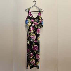 Woman's Floral Maxi Slip Dress